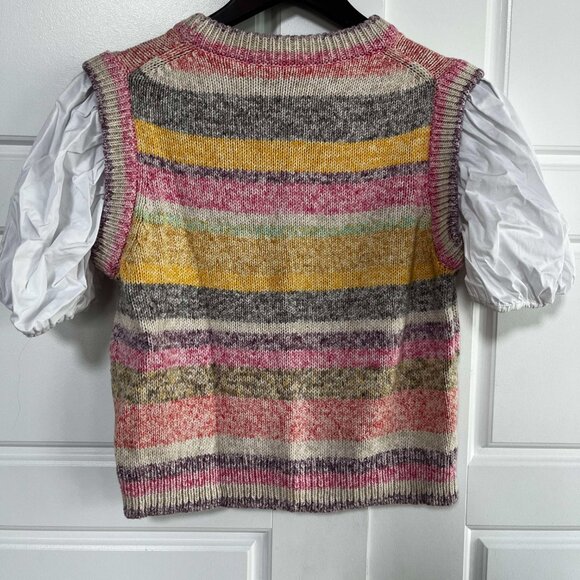 French Connection Rainbow Sweater Vest One Piece - Picture 3 of 3